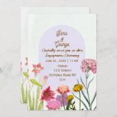 Engagement Party Invitations  Kaart (Voorkant / Achterkant)