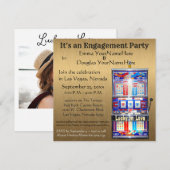 Engagement Party Lucky in Love Invitation Kaart (Voorkant / Achterkant)