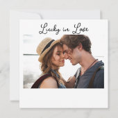 Engagement Party Lucky in Love Invitation Kaart (Achterkant)