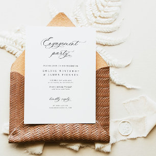 Engagement Party Minimal Wedding Invitation Kaart