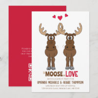 Engagement Party Moose Cute QR Code Facebook