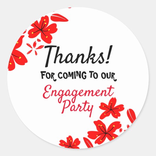 Engagement party ronde sticker (Voorkant)