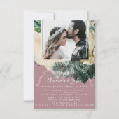 Engagement Party Vrijgezellenfeest Foto Blush Flor Kaart (Voorkant)