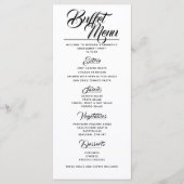Engagement Party Wedding Buffet Menu Kaart (Voorkant)