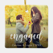 Engagement Photo | Engaged Holiday Keepsake Keramisch Ornament (Voorkant)