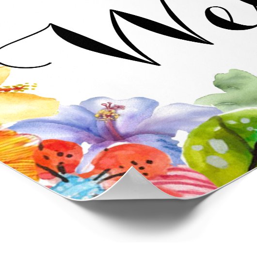 Engagement Tropical, Panneau de mariage / Affiche (Coin)