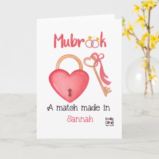 Engagement Wishes with a Heart Kaart (Gele Bloem)