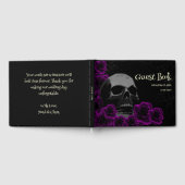 Enge bloemengotische schedel Paarse Rozen Hallowee Gastenboek (Volledig)