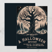 Enge boom Halloween geesten Kaart (Voorkant / Achterkant)