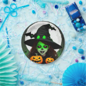 Enge boze heks Halloween feest Papieren Bordje (Feest)