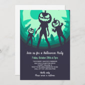 Enge Bumkin Zombies Halloween Party Kaart (Voorkant / Achterkant)