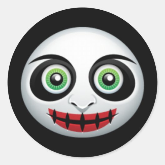 Enge Clown Halloween Stickers (Voorkant)