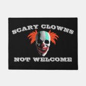 Enge clowns niet welkom leuk Halloween deurmat (Voorkant)