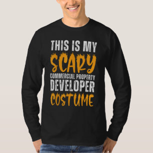Enge commerciële vastgoed ontwikkelaar kostuum gra t-shirt