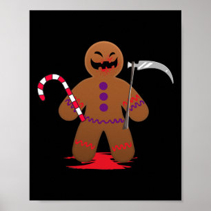 Enge dood peperkoek man voor Halloween Poster
