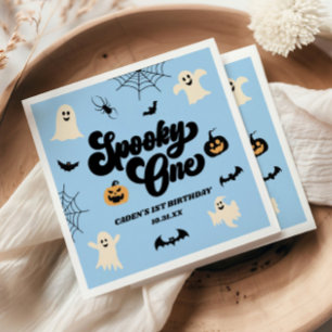 Enge Eén Blauwe Halloween 1e Verjaardagsfeestje Servet