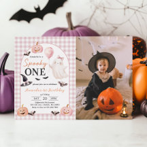 Enge Eén Halloween Geest 1e Verjaardagsfoto