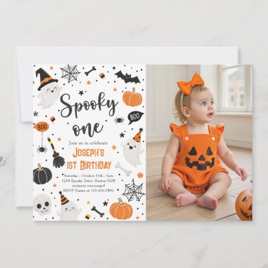 Enge Eén Halloween Verjaardag Kaart (Voorkant)