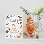 Enge Eén Halloween Verjaardag Kaart (Staand voorkant)