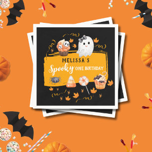 Enge Eén Schattige Halloween Verjaardagsfeestje Servet