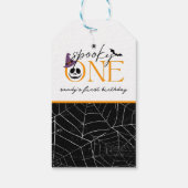 Enge eerste verjaardag met Halloween Cadeaulabel (Achterkant)
