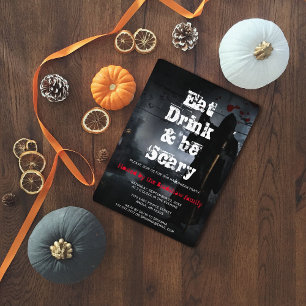 Enge Eet Drink & Wees Eng Halloween Feest Kaart