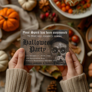 Enge enge enge schedel met hoed Halloween Kaart