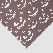 Enge Enge Jack-O' lantaarn Gezichten Bruin Hallowe Tissuepapier (Detail)