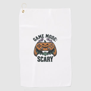 Enge gamer-shirt vintage Halloween-controllerkunst Golfhanddoek