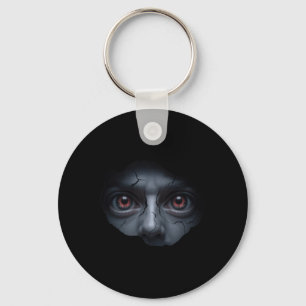 Enge gezicht gluren - Grappige maag illusie Horror Sleutelhanger