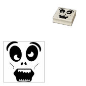 Enge gezicht illustratie art stempel (Gestempeld)