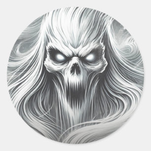 Enge gillende poltergeist spook Halloween-feest Ronde Sticker