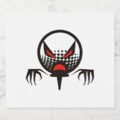 Enge Golf Halloween groep begraafplaats Sparkling Wijnetiket (Enkel label)