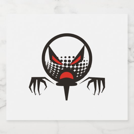 Enge Golf Halloween groep begraafplaats Sparkling Wijnetiket (Enkel label)