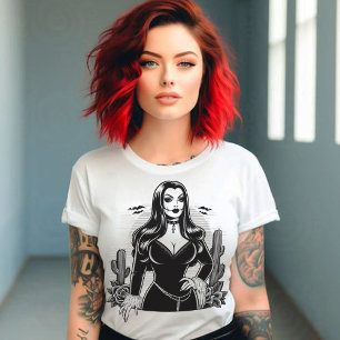 enge Gothic vrouw T-shirt