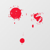 Enge grappige rode druppelen bloed spooky Hallowee Raamsticker (Vel)