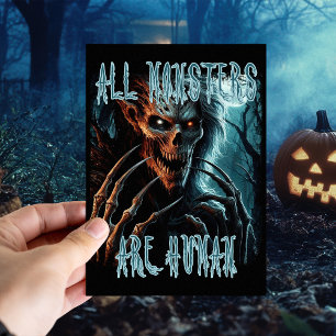 Enge griezelige horror ondood monster, demon of gh briefkaart