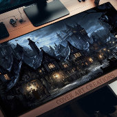 Enge griezelige macabere dorp bureaumat