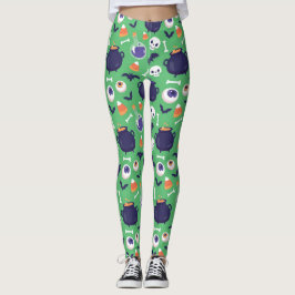 Enge groene Halloween Leggings