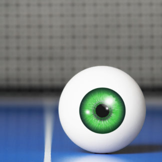 Enge groene oogbal iris grappige tafeltennisbal pingpongballen