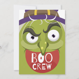 Enge Groene Oude Lelijke Heks Halloween Grappig Feestdagenkaart