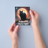 Enge Halloween Black Cat maanlicht, Flyer (Hand)