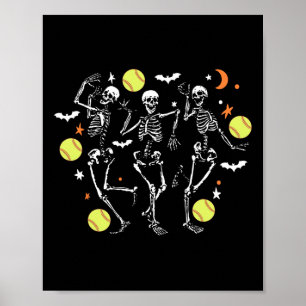 Enge Halloween Dansende Skeletten Zachtjes Moeder Poster