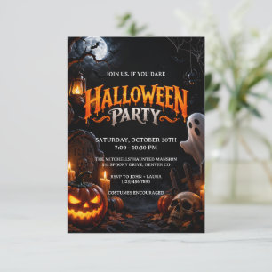 Enge Halloween Griezelnacht & Pompoen Kaart