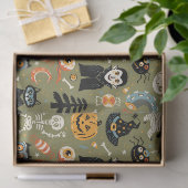Enge Halloween Groen Tissuepapier (Geschenk)