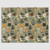 Enge Halloween Groen Tissuepapier (Voorkant)