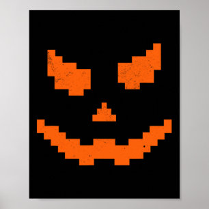 Enge Halloween Jack O lantaarn pompoen boze glimla Poster