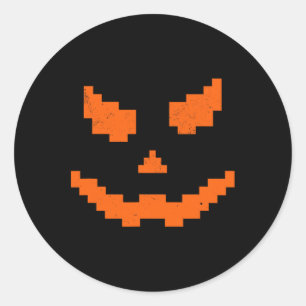 Enge Halloween Jack O lantaarn pompoen boze glimla Ronde Sticker