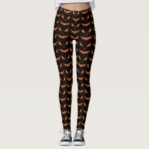Enge Halloween Jack OLantern sinaasappel gezicht z Leggings