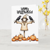 Enge Halloween Kaart (Gele Bloem)